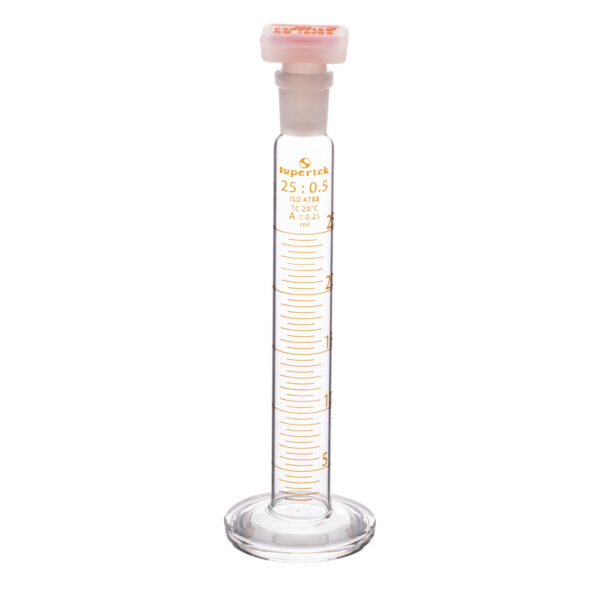 Measuring Cylinder with Round Glass Base and Interchangeable Polypropylene Super Stopper, Class A - Image 2