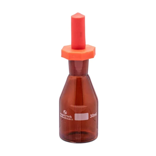 Bottle, Dropping Bottles with Rubber Teat, PP Stopper & Glass Dropper (Amber)