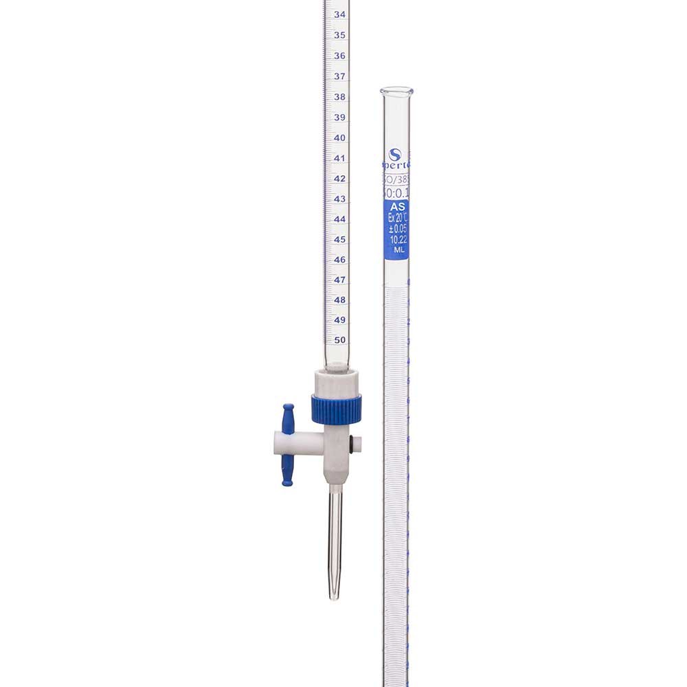 Burette With PTFE Detachable Stopcock, ISO "Class AS"