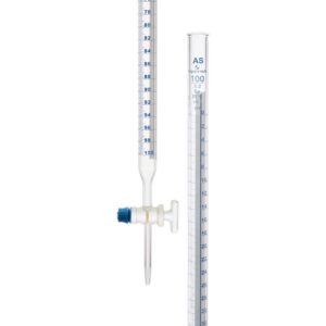 Burette Schellbach Stripe With Straight Bore PTFE Key Stopcock, ISO "Class AS"