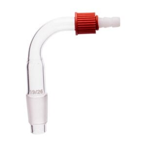 Adapter Cone to Flexible Tubing Right Angle Connection with Screw Thread