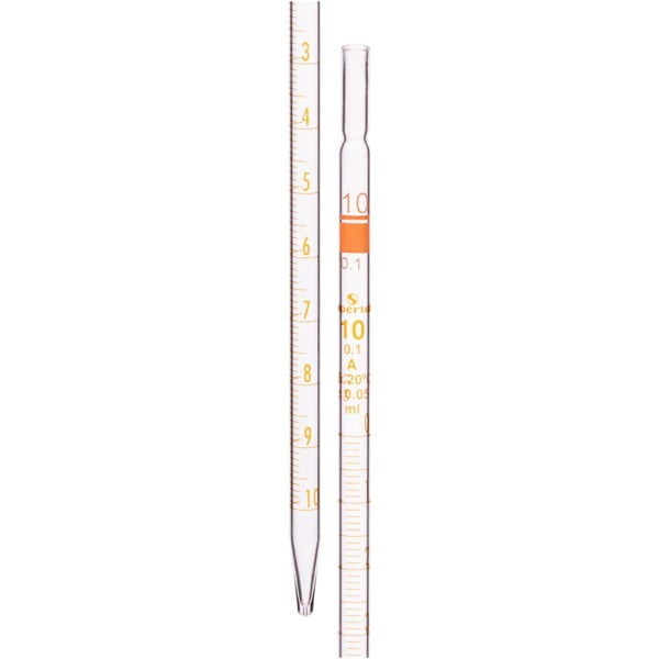 Pipette Graduated, Mohr Type, Color Coded, Class A