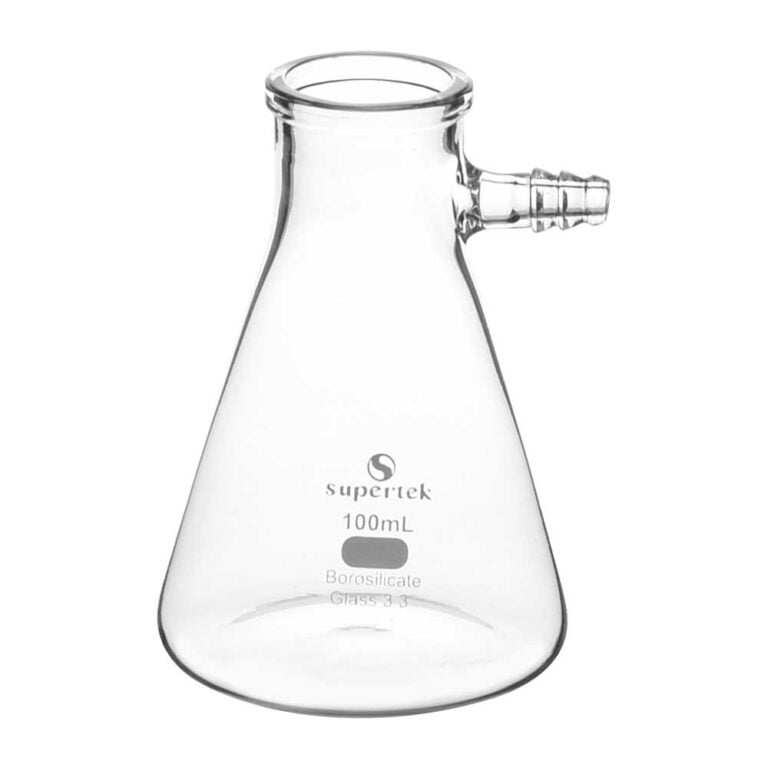 Flask Filter Bolt Neck with Tubule at side Scientific Lab Equipment Manufacturer and Supplier