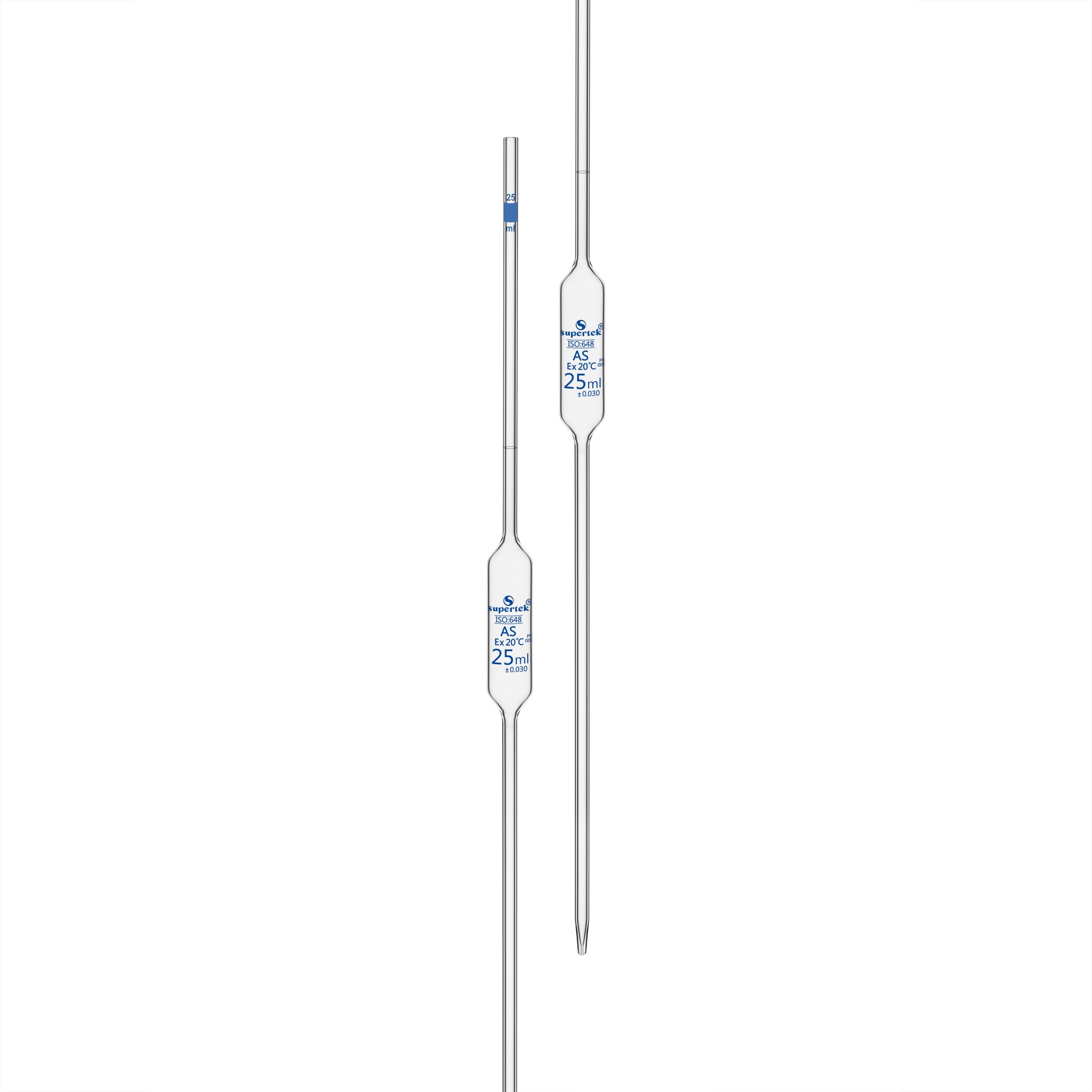Volumetric Pipette With One Mark, Bulb Type, ISO "Class AS"