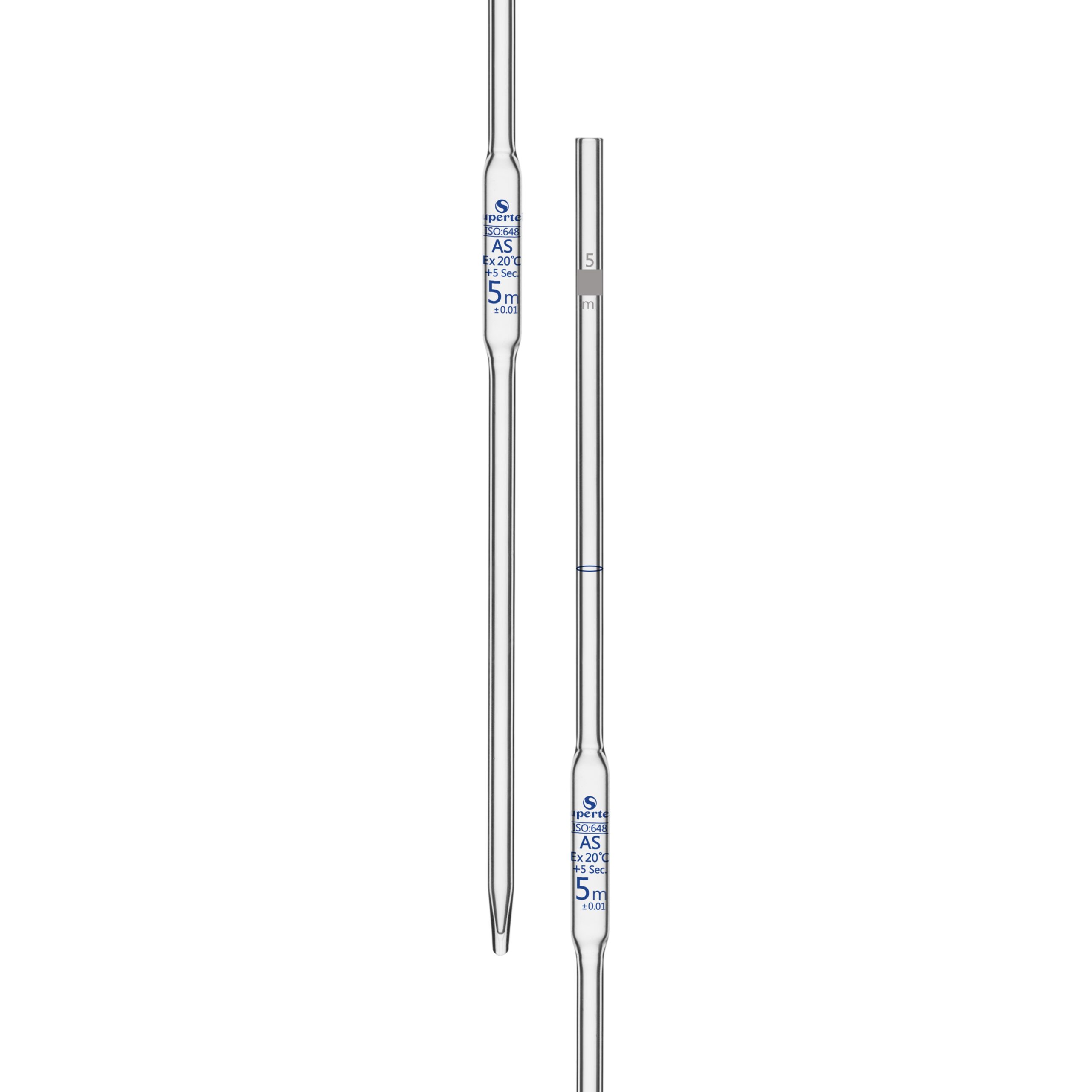 Volumetric Pipettes, With Two Mark, Bulb Type, ISO "Class AS"