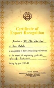 AWARD FOR EXPORT EXCELLENCE 1975-76