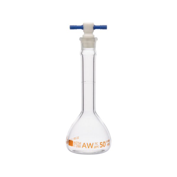 Volumetric Flask ASTM, Wide Mouth Heavy Duty with PTFE Stopper, Class A - Image 2