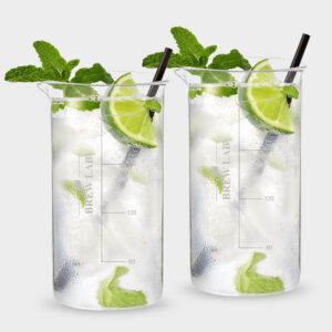 Peg Measure Glass Cocktail / Juice / Beer / Mocktail 250ml Pack of 2