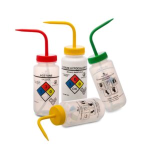 LDPE Wash Bottle with Safety Labeling