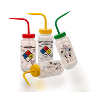 LDPE Wash Bottle with Safety Labeling